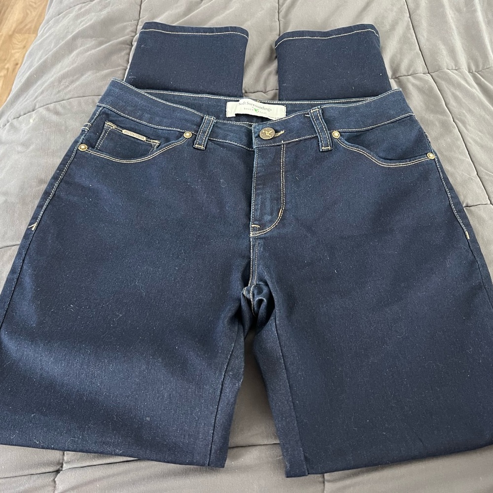Soft Surroundings Dark Blue Jeggings size 8. Full length or fold up for capri